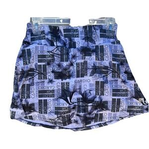 Domyos Womens Athletic Skort Size S Navy Blue Made For Cardio Floral Print Skirt
